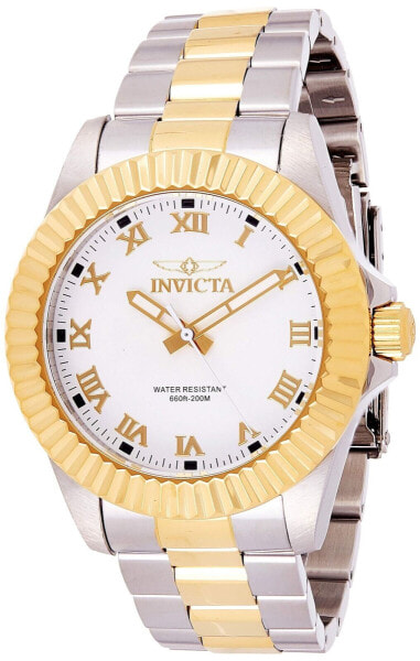 Invicta Men's 16740 Pro Diver Two-Tone Stainless Steel White Dial Watch