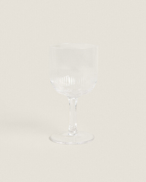 Cut glass crystalline wine glass