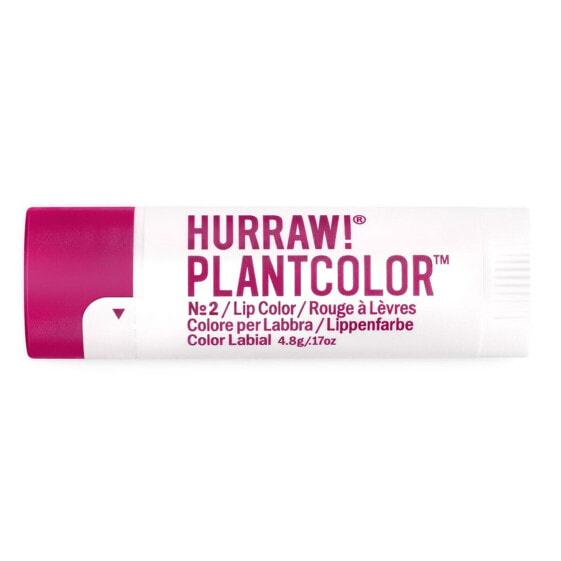 Цветной бальзам для губ Hurraw! PlantColor Nº 2 4,8 г Стик