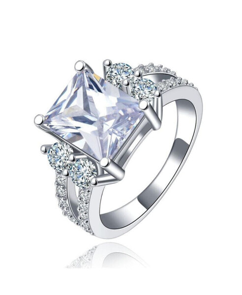 Princess Cut Cubic Zirconia Ring for Women