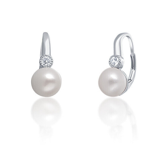 Серьги JwL Luxury Pearls Silver Glow Pearl
