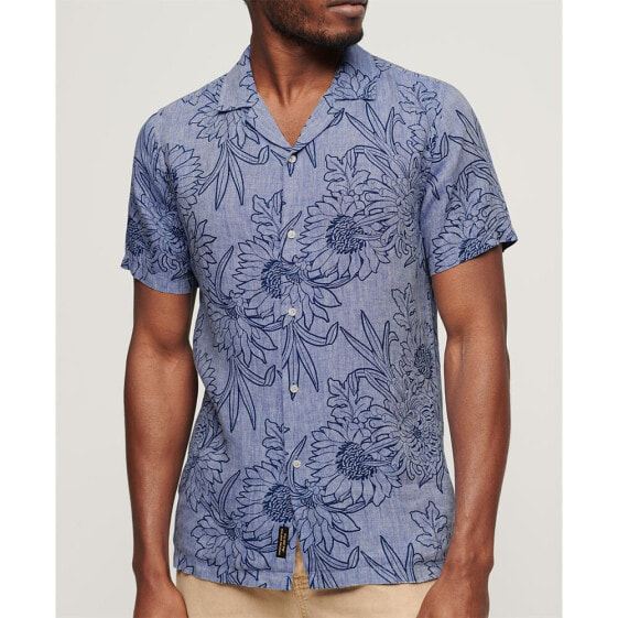 SUPERDRY Open Collar Print short sleeve shirt