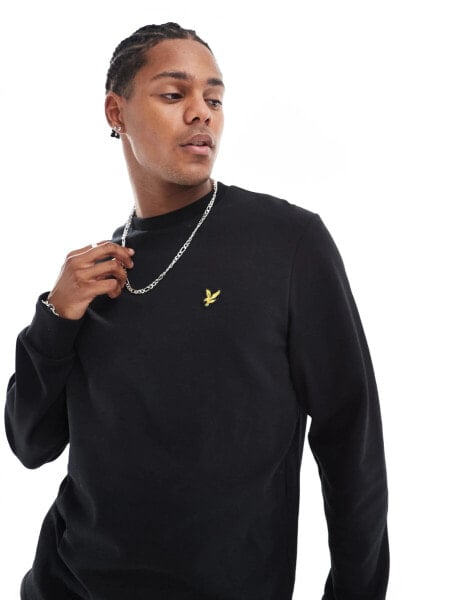 Lyle & Scott logo sweatshirt in black