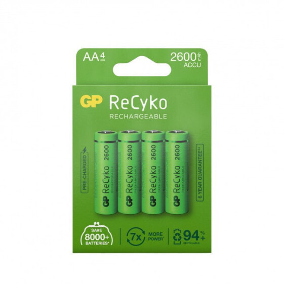 Аккумуляторы: GP Battery Germany GmbH ReCyko - AA 1.2 V 2600 mAh - 4 шт.