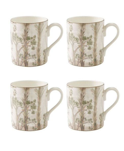 Tall Trees 4 Piece Mugs Set, Service for 4