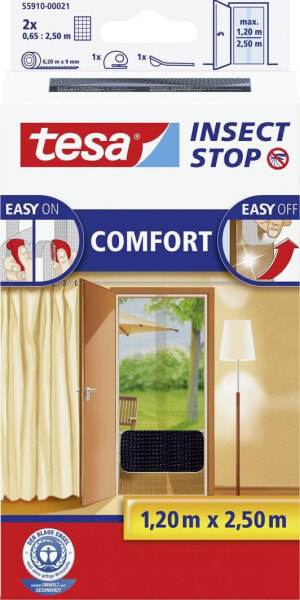 Средство от насекомых Tesa Comfort москитная сетка для дверей 1,20x2,50 м черная