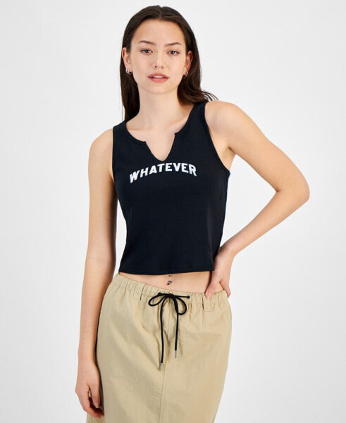 Juniors' Whatever Graphic-Print Tank Top