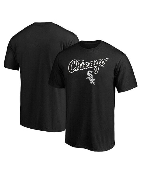 Men's Black Chicago White Sox Team Logo Lockup T-shirt