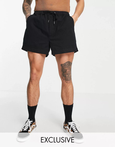 Reclaimed Vintage inspired chino short in black