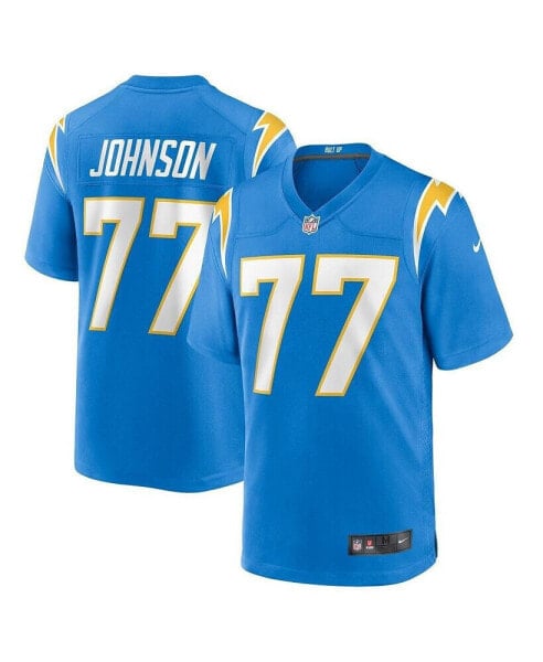 Men's Zion Johnson Powder Blue Los Angeles Chargers 2022 NFL Draft First Round Pick Game Jersey