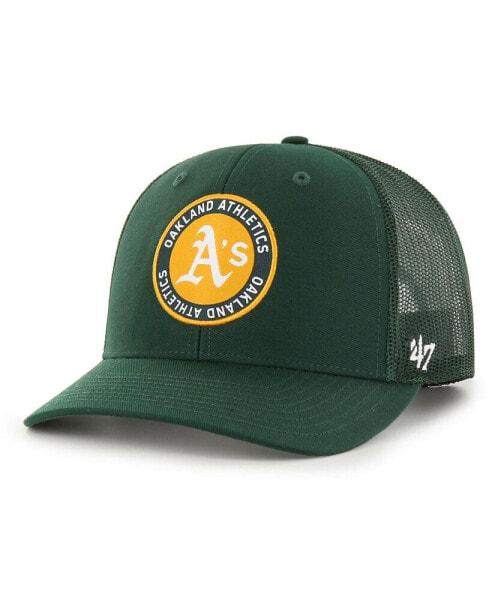 Men's Green Oakland Athletics Unveil Trucker Adjustable Hat