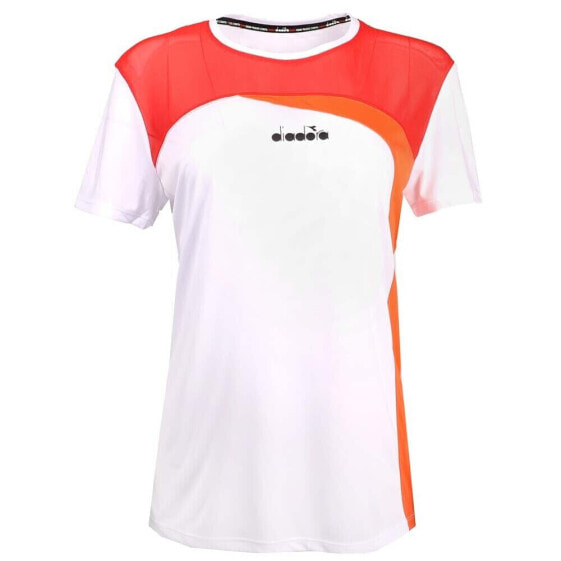 Футболка Diadora Tennis Crew Neck женская Белая Casual Tops