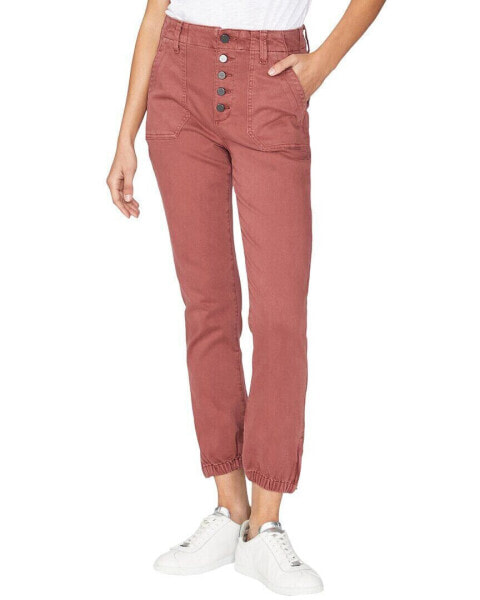 Paige Mayslie Vintage Burgundy Dust High-Rise Straight Ankle Jean Women's