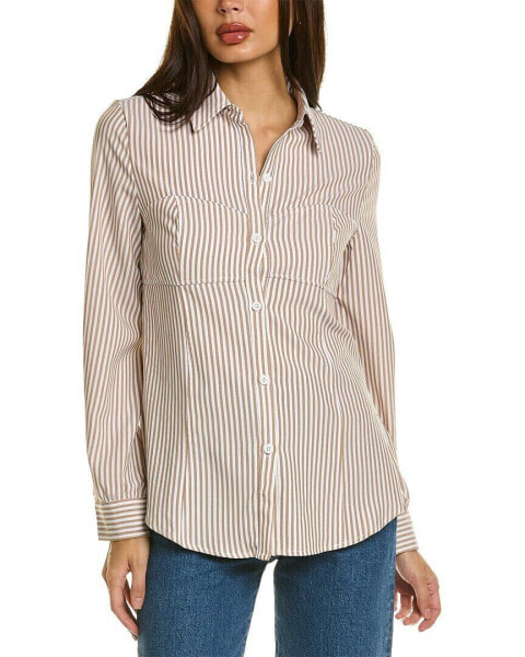 Harper Stripe Shirt Women's Brown S