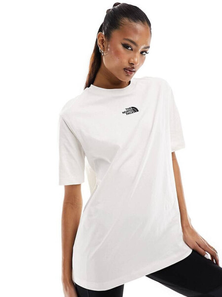 The North Face Oversized heavyweight t-shirt in cream Exclusive at ASOS