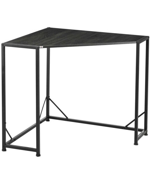Small Corner Desk Triangle Vanity Table Computer Desk Gray
