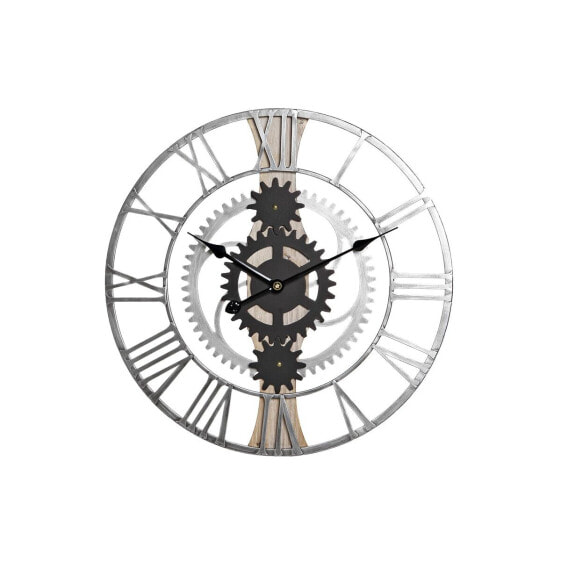 Настенные часы DKD Home Decor Серебристый Чёрный MDF Железо Шестерни Loft (60 x 4 x 60 см)