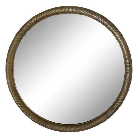Настенное зеркало 88,2 x 2,5 x 88,2 cm Круглый Позолоченный Алюминий
