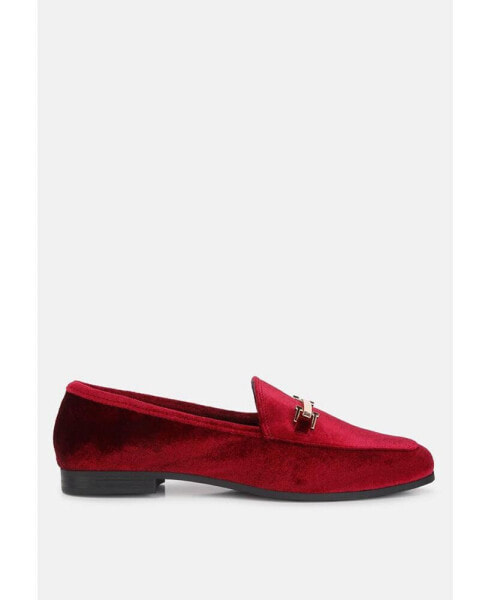 evelio horsebit embellsihed velvet loafers