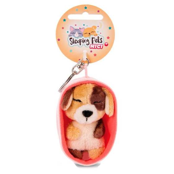 NICI Sleeping Pets Dog 8 cm Tricoloured Key Ring