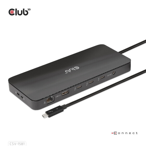 Club 3D Thunderbolt 4 Certified 11-in-1 Docking Station - Docking - Thunderbolt 4 - 140 W - 1000 Mbit/s - Black - SD