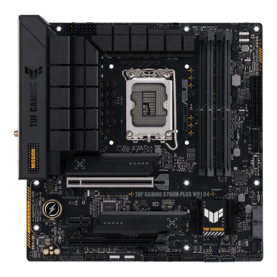 ASUS TUF GAMING B760M-PLUS WIFI D4 - Intel - LGA 1700 - Intel® Celeron® - Intel® Core™ i3 - Intel® Core™ i5 - Intel® Core™ i7 - Intel® Core™ i9,... - LGA 1700 - DDR4-SDRAM - 128 GB