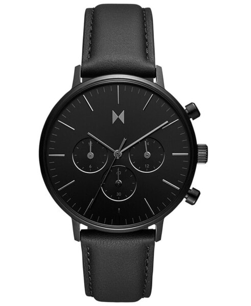 Men's Quartz Legacy Leather Black Watch 42mm