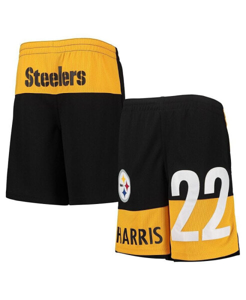 Big Boys Najee Harris Black Pittsburgh Steelers Name and Number Player Shorts