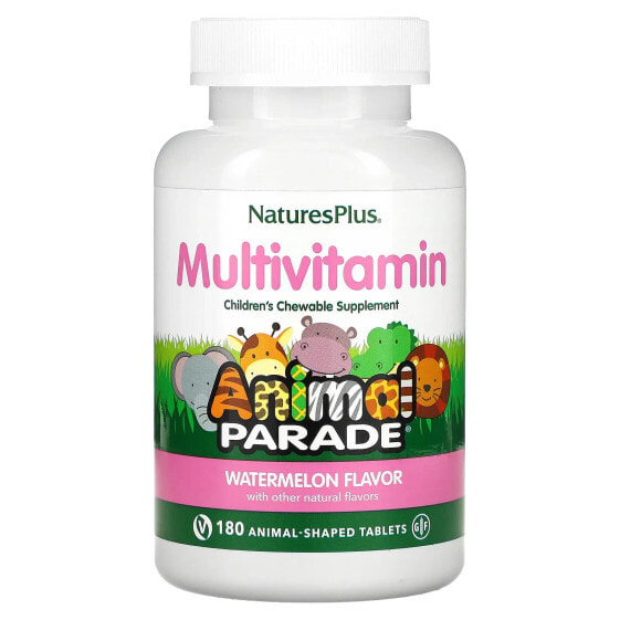 Animal Parade, Children's Chewable Supplement, Watermelon, 180 Animal-Shaped Tablets