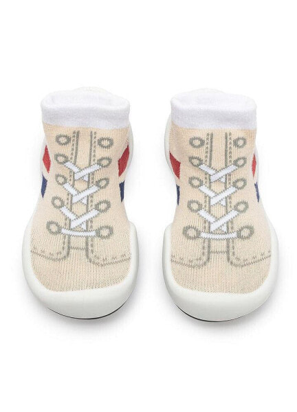 Infant Girl Boy Breathable Washable Non-Slip Sock Shoes Runner - Light Beige