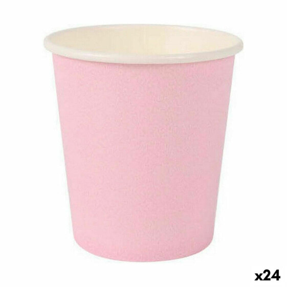Set of glasses Algon Disposable Cardboard Pink 20 Pieces 120 ml (24 Units)