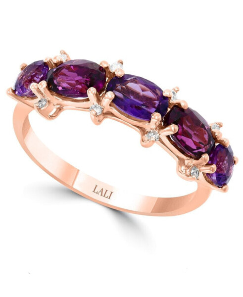 Кольцо LALI Jewels Gemstone & Diamond Rose Gold