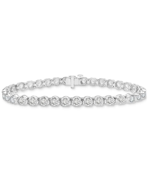 Браслет Macy's Diamond Tennis (10 ct.) 14k White Gold.