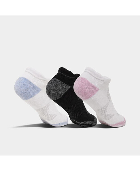 Women's 3-Pack Performance Arch Grid No-Show Socks from Finish Line
