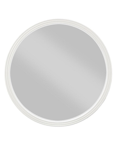 Carena Mirror, White & Brown Finish