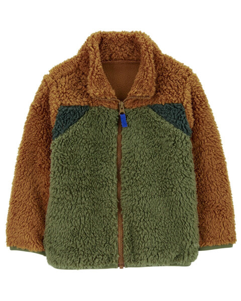 Toddler Sherpa Fleece Zip-Up Jacket 5T