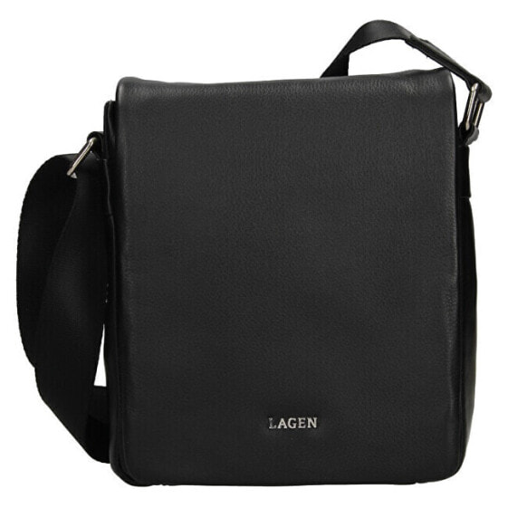 Ladies leather crossbody handbag 15016 - Blk