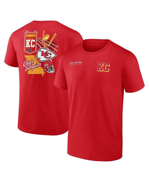 Men's Red Kansas City Chiefs Split Zone T-Shirt