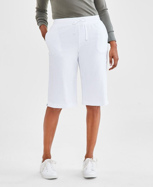 Women's Mid Rise Sweatpant Bermuda Shorts, Created for Macy's