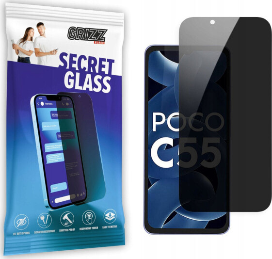 GrizzGlass Szkło prywatyzujące GrizzGlass SecretGlass Xiaomi Poco C55