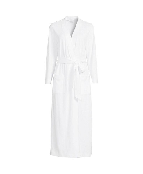 Petite Cotton Long Sleeve Midcalf Robe