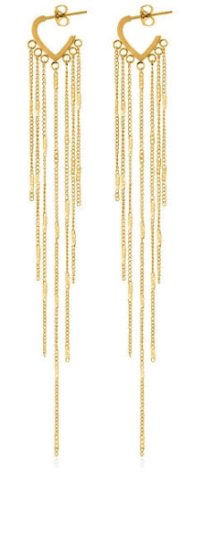 Romantic Gold Plated Long Earrings VAAXF547G
