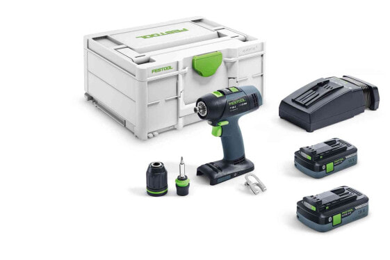 Festool Akku-Bohrschrauber T 18+3 HPC 4,0 I-Plus, 2x4,0 Ah + Ladegerät+Systainer