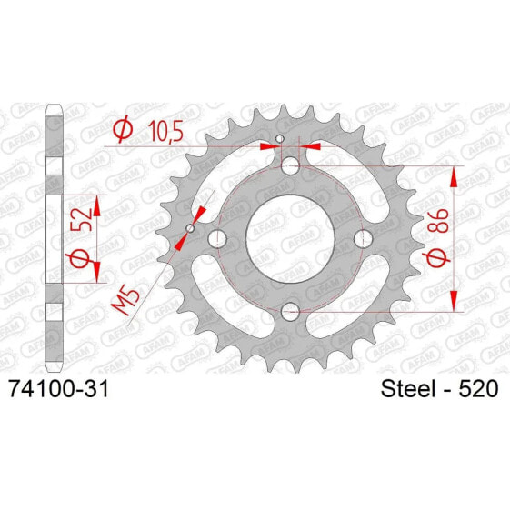 AFAM 74100 Rear Sprocket