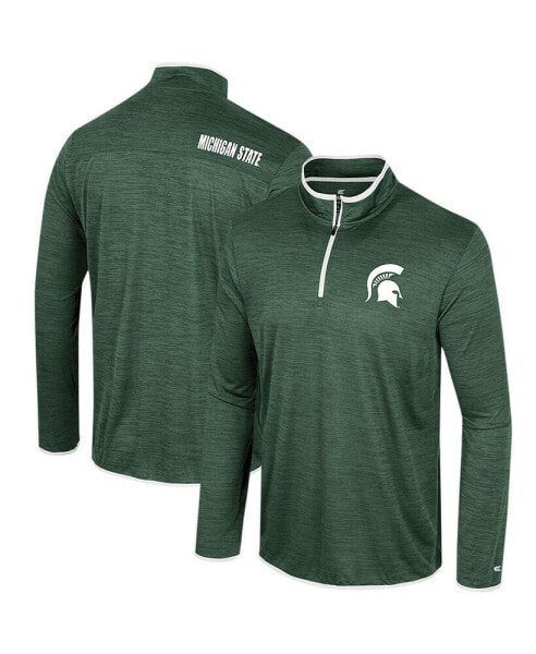 Черная мужская ветровка с молнией Colosseum Michigan State Spartans Wright