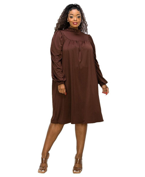 Plus Size Amal Mock Neck Dress