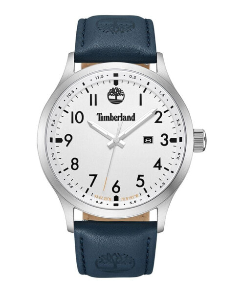 Men's Quartz Trumbull Dark Blue Genuine Leather Watch 45mm