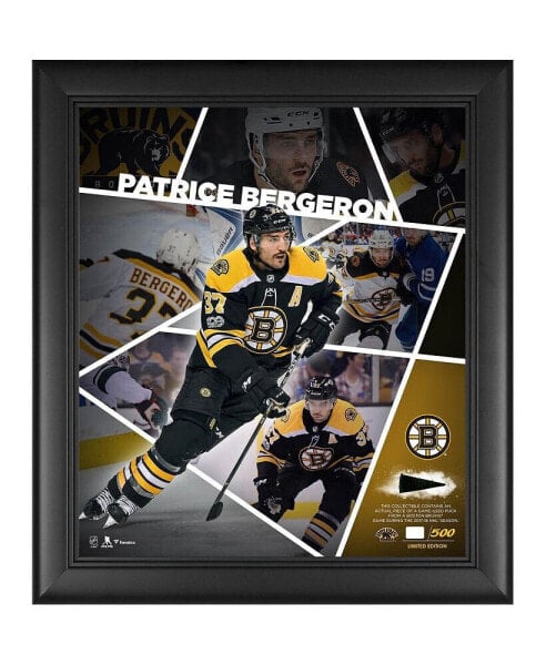 Patrice Bergeron Boston Bruins Framed 15'' x 17'' Impact Player Collage with a Piece of Game-Used Puck - Limited Edition of 500