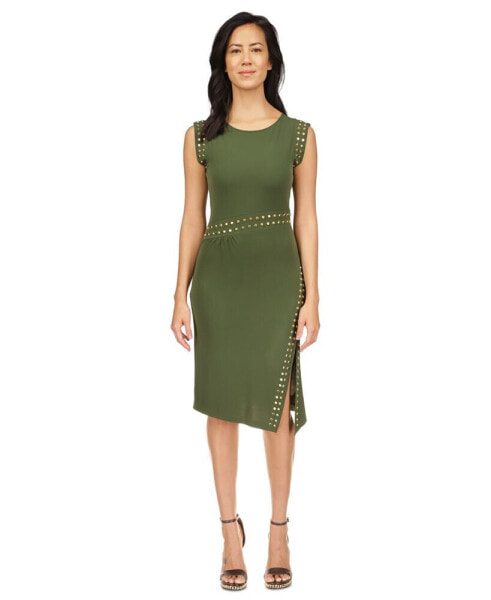 Women's Astor Studded Side-Slit Midi Dress