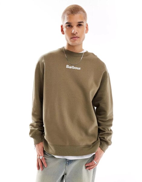 Barbour x ASOS Avalon oversized sweatshirt in khaki